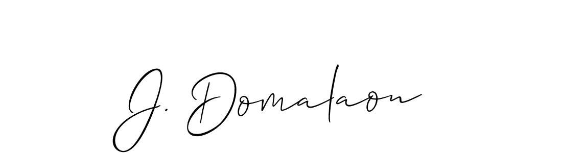 J. Domalaon stylish signature style. Best Handwritten Sign (Allison_Script) for my name. Handwritten Signature Collection Ideas for my name J. Domalaon. J. Domalaon signature style 2 images and pictures png