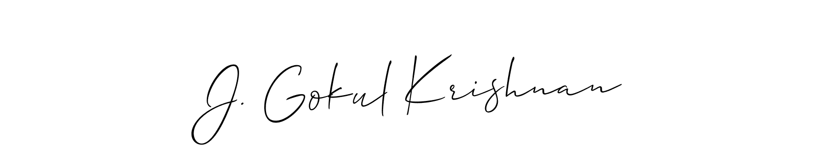 See photos of J. Gokul Krishnan official signature by Spectra . Check more albums & portfolios. Read reviews & check more about Allison_Script font. J. Gokul Krishnan signature style 2 images and pictures png
