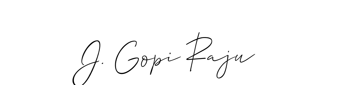 J. Gopi Raju stylish signature style. Best Handwritten Sign (Allison_Script) for my name. Handwritten Signature Collection Ideas for my name J. Gopi Raju. J. Gopi Raju signature style 2 images and pictures png