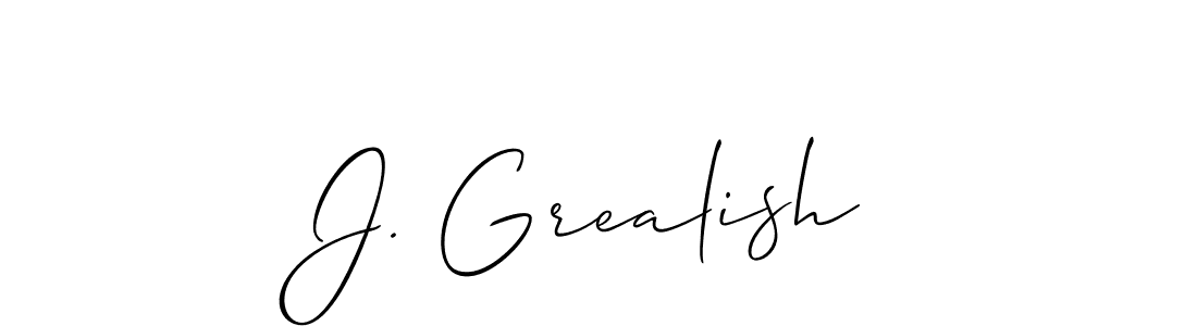 Once you've used our free online signature maker to create your best signature Allison_Script style, it's time to enjoy all of the benefits that J. Grealish name signing documents. J. Grealish signature style 2 images and pictures png