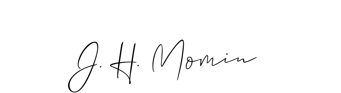 Create a beautiful signature design for name J. H. Momin. With this signature (Allison_Script) fonts, you can make a handwritten signature for free. J. H. Momin signature style 2 images and pictures png