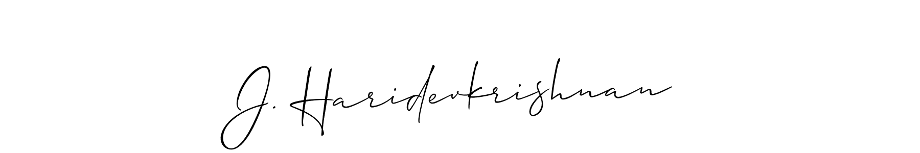 J. Haridevkrishnan stylish signature style. Best Handwritten Sign (Allison_Script) for my name. Handwritten Signature Collection Ideas for my name J. Haridevkrishnan. J. Haridevkrishnan signature style 2 images and pictures png