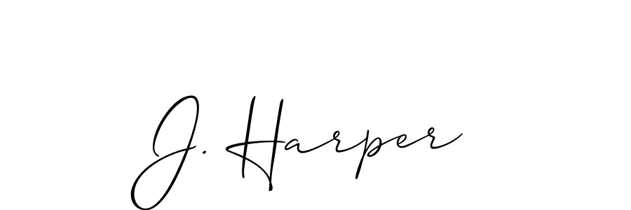 Design your own signature with our free online signature maker. With this signature software, you can create a handwritten (Allison_Script) signature for name J. Harper. J. Harper signature style 2 images and pictures png