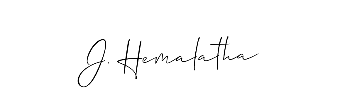 It looks lik you need a new signature style for name J. Hemalatha. Design unique handwritten (Allison_Script) signature with our free signature maker in just a few clicks. J. Hemalatha signature style 2 images and pictures png