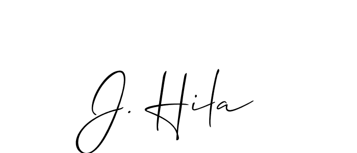 How to Draw J. Hila signature style? Allison_Script is a latest design signature styles for name J. Hila. J. Hila signature style 2 images and pictures png
