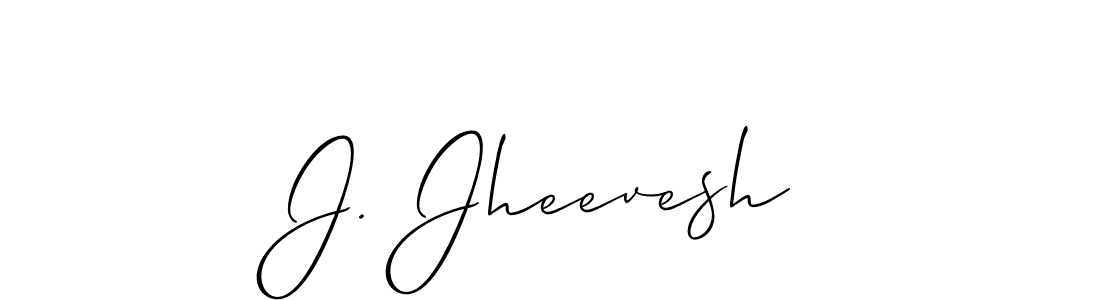 Also You can easily find your signature by using the search form. We will create J. Jheevesh name handwritten signature images for you free of cost using Allison_Script sign style. J. Jheevesh signature style 2 images and pictures png