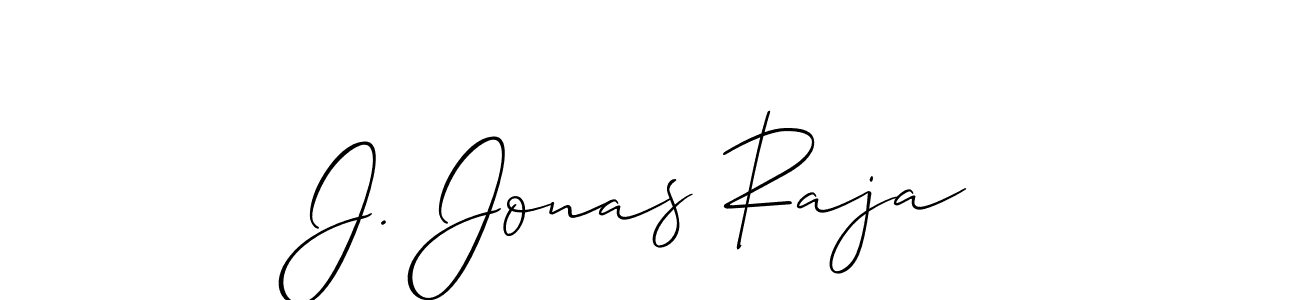 Use a signature maker to create a handwritten signature online. With this signature software, you can design (Allison_Script) your own signature for name J. Jonas Raja. J. Jonas Raja signature style 2 images and pictures png