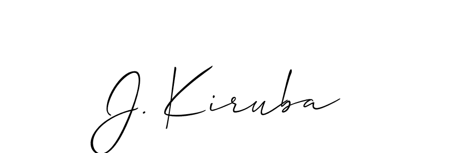 How to Draw J. Kiruba signature style? Allison_Script is a latest design signature styles for name J. Kiruba. J. Kiruba signature style 2 images and pictures png