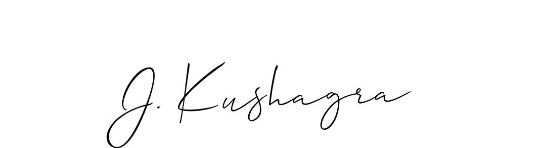 J. Kushagra stylish signature style. Best Handwritten Sign (Allison_Script) for my name. Handwritten Signature Collection Ideas for my name J. Kushagra. J. Kushagra signature style 2 images and pictures png