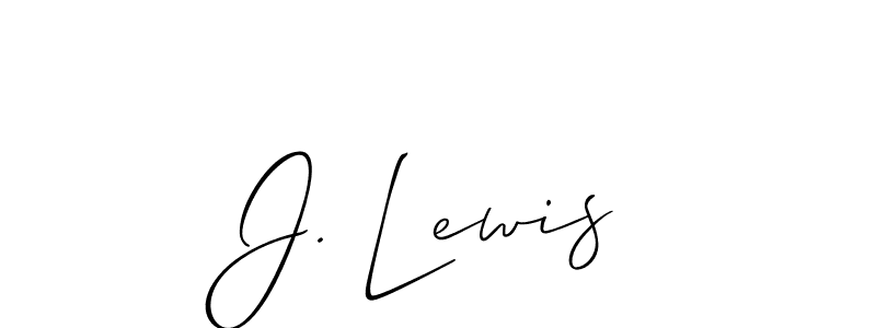 The best way (Allison_Script) to make a short signature is to pick only two or three words in your name. The name J. Lewis include a total of six letters. For converting this name. J. Lewis signature style 2 images and pictures png