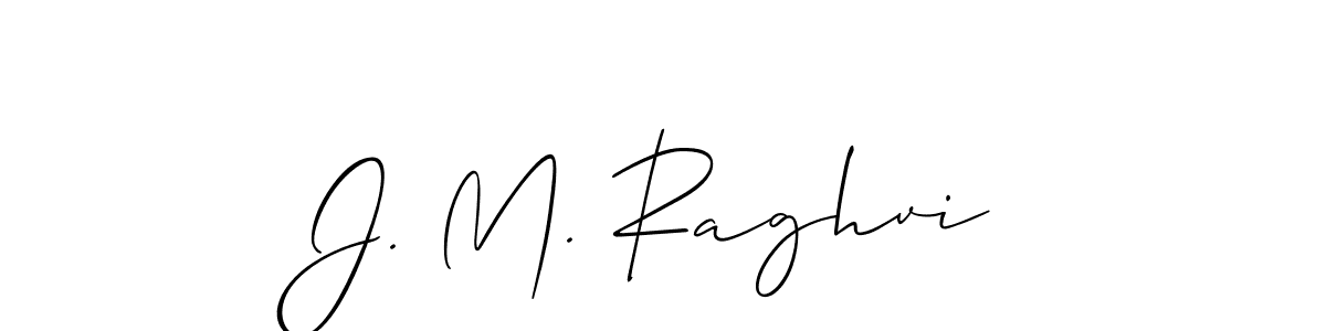 Allison_Script is a professional signature style that is perfect for those who want to add a touch of class to their signature. It is also a great choice for those who want to make their signature more unique. Get J. M. Raghvi name to fancy signature for free. J. M. Raghvi signature style 2 images and pictures png