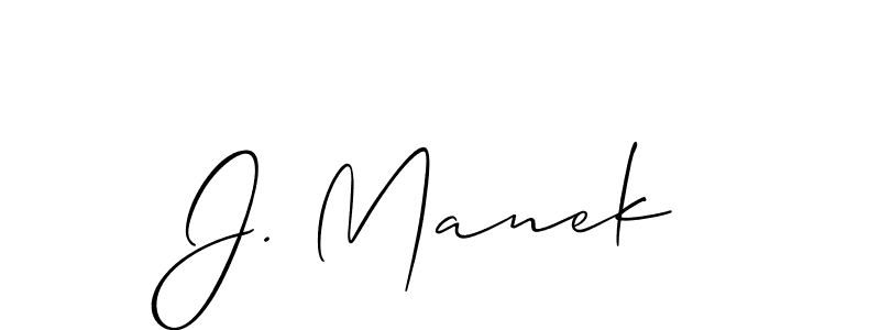 Allison_Script is a professional signature style that is perfect for those who want to add a touch of class to their signature. It is also a great choice for those who want to make their signature more unique. Get J. Manek name to fancy signature for free. J. Manek signature style 2 images and pictures png