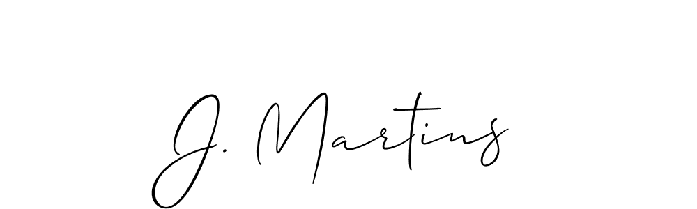 How to make J. Martins name signature. Use Allison_Script style for creating short signs online. This is the latest handwritten sign. J. Martins signature style 2 images and pictures png