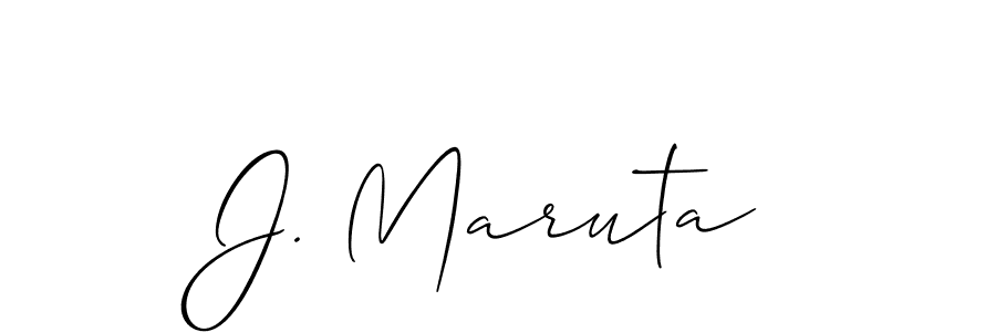 Check out images of Autograph of J. Maruta name. Actor J. Maruta Signature Style. Allison_Script is a professional sign style online. J. Maruta signature style 2 images and pictures png