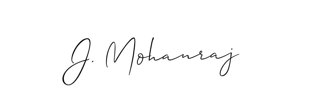 Also You can easily find your signature by using the search form. We will create J. Mohanraj name handwritten signature images for you free of cost using Allison_Script sign style. J. Mohanraj signature style 2 images and pictures png