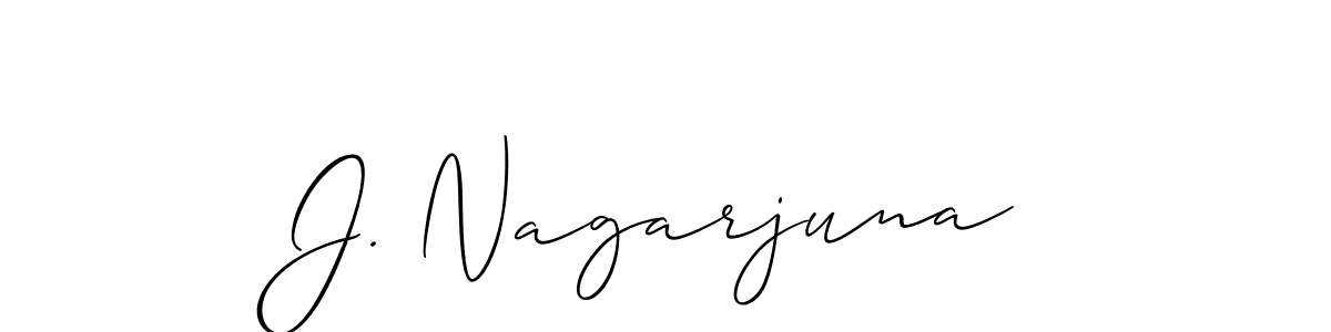 Also You can easily find your signature by using the search form. We will create J. Nagarjuna name handwritten signature images for you free of cost using Allison_Script sign style. J. Nagarjuna signature style 2 images and pictures png