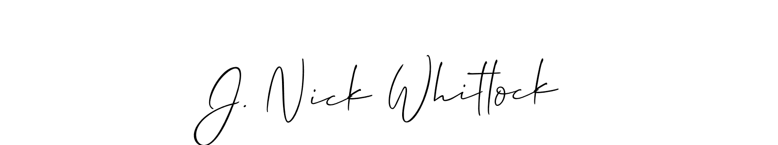 Also You can easily find your signature by using the search form. We will create J. Nick Whitlock name handwritten signature images for you free of cost using Allison_Script sign style. J. Nick Whitlock signature style 2 images and pictures png
