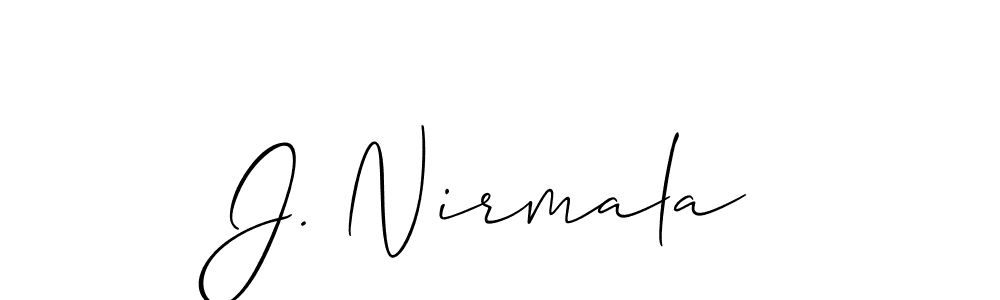 It looks lik you need a new signature style for name J. Nirmala. Design unique handwritten (Allison_Script) signature with our free signature maker in just a few clicks. J. Nirmala signature style 2 images and pictures png