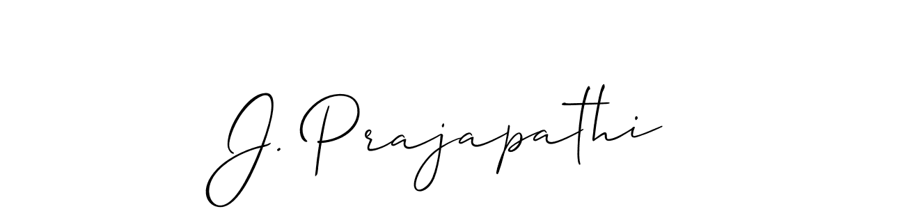 Also we have J. Prajapathi name is the best signature style. Create professional handwritten signature collection using Allison_Script autograph style. J. Prajapathi signature style 2 images and pictures png