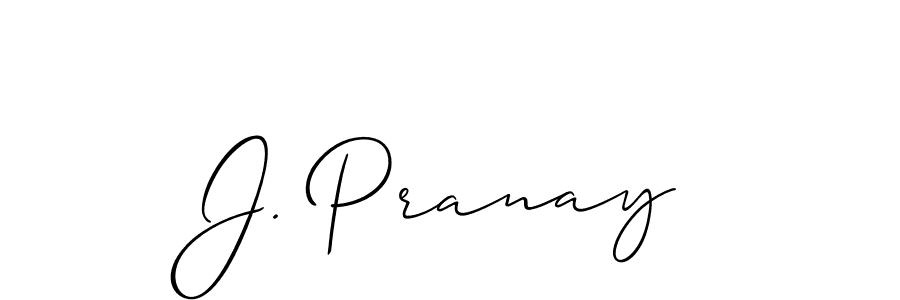 Check out images of Autograph of J. Pranay name. Actor J. Pranay Signature Style. Allison_Script is a professional sign style online. J. Pranay signature style 2 images and pictures png