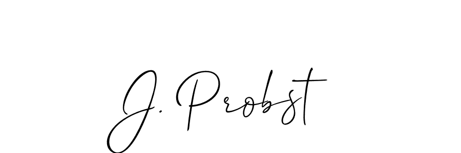 J. Probst stylish signature style. Best Handwritten Sign (Allison_Script) for my name. Handwritten Signature Collection Ideas for my name J. Probst. J. Probst signature style 2 images and pictures png