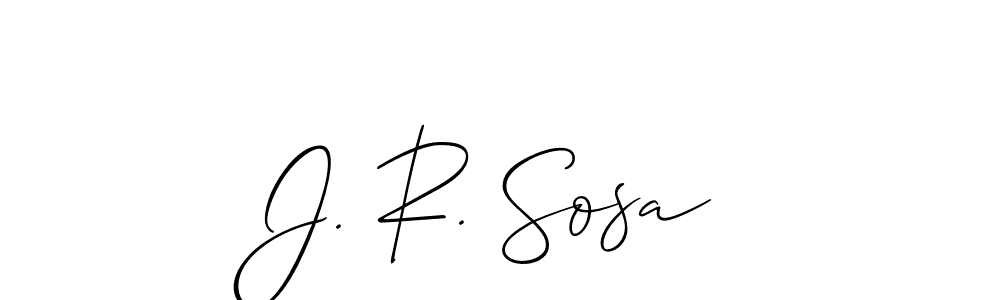 How to make J. R. Sosa signature? Allison_Script is a professional autograph style. Create handwritten signature for J. R. Sosa name. J. R. Sosa signature style 2 images and pictures png