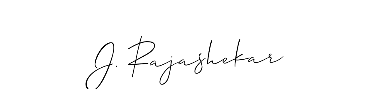How to make J. Rajashekar name signature. Use Allison_Script style for creating short signs online. This is the latest handwritten sign. J. Rajashekar signature style 2 images and pictures png
