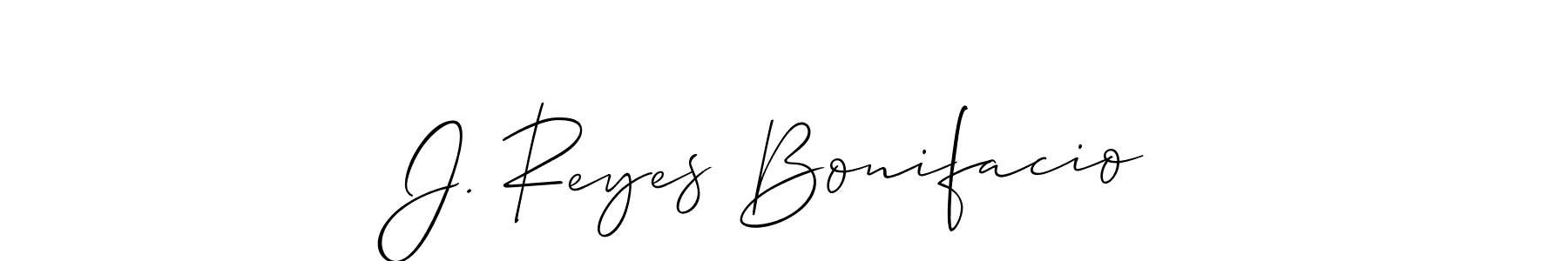 if you are searching for the best signature style for your name J. Reyes Bonifacio. so please give up your signature search. here we have designed multiple signature styles  using Allison_Script. J. Reyes Bonifacio signature style 2 images and pictures png