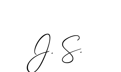 Design your own signature with our free online signature maker. With this signature software, you can create a handwritten (Allison_Script) signature for name J. S.. J. S. signature style 2 images and pictures png