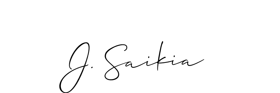 Make a beautiful signature design for name J. Saikia. Use this online signature maker to create a handwritten signature for free. J. Saikia signature style 2 images and pictures png