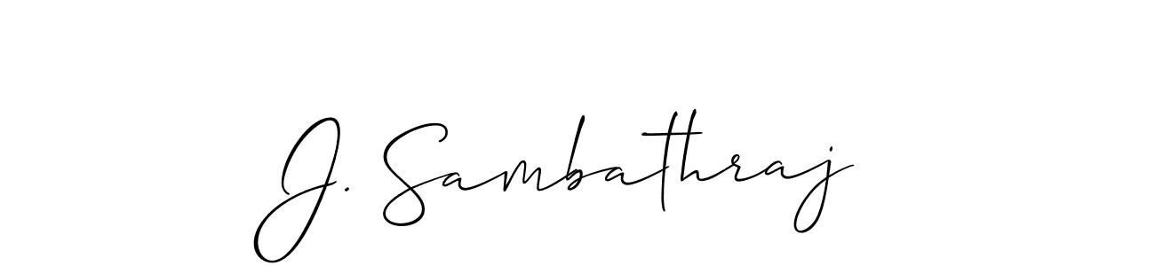 Similarly Allison_Script is the best handwritten signature design. Signature creator online .You can use it as an online autograph creator for name J. Sambathraj. J. Sambathraj signature style 2 images and pictures png