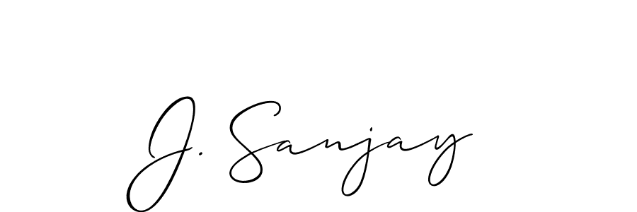 Make a beautiful signature design for name J. Sanjay. With this signature (Allison_Script) style, you can create a handwritten signature for free. J. Sanjay signature style 2 images and pictures png