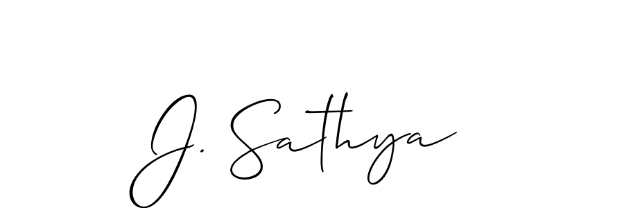 Also You can easily find your signature by using the search form. We will create J. Sathya name handwritten signature images for you free of cost using Allison_Script sign style. J. Sathya signature style 2 images and pictures png