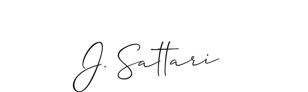 Design your own signature with our free online signature maker. With this signature software, you can create a handwritten (Allison_Script) signature for name J. Sattari. J. Sattari signature style 2 images and pictures png