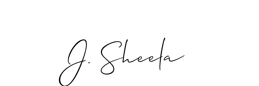 How to make J. Sheela signature? Allison_Script is a professional autograph style. Create handwritten signature for J. Sheela name. J. Sheela signature style 2 images and pictures png