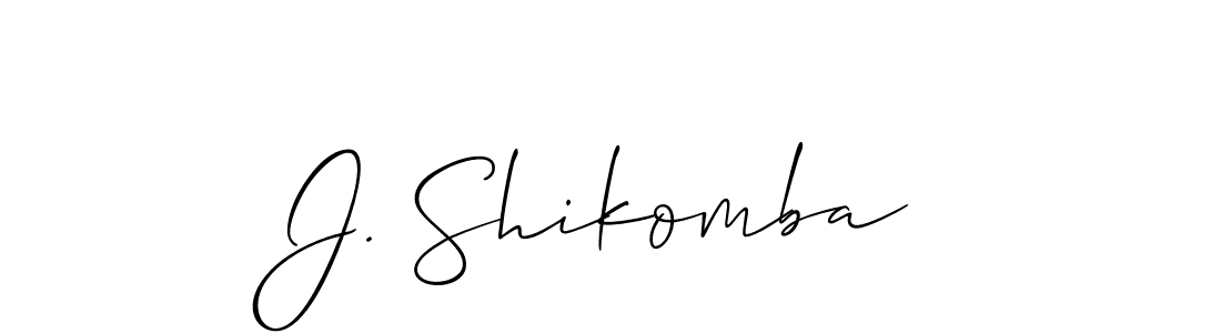 You should practise on your own different ways (Allison_Script) to write your name (J. Shikomba) in signature. don't let someone else do it for you. J. Shikomba signature style 2 images and pictures png