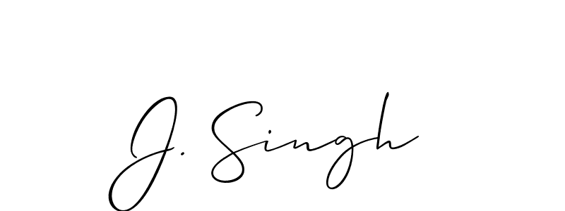 Design your own signature with our free online signature maker. With this signature software, you can create a handwritten (Allison_Script) signature for name J. Singh. J. Singh signature style 2 images and pictures png