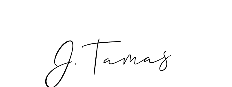 Create a beautiful signature design for name J. Tamas. With this signature (Allison_Script) fonts, you can make a handwritten signature for free. J. Tamas signature style 2 images and pictures png