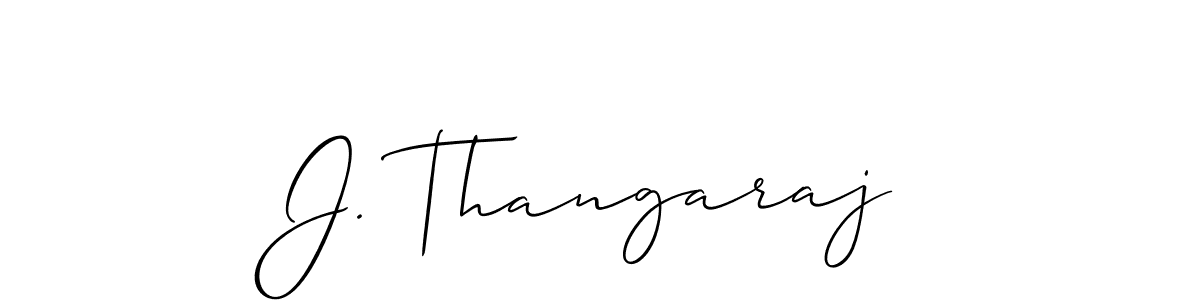 How to make J. Thangaraj name signature. Use Allison_Script style for creating short signs online. This is the latest handwritten sign. J. Thangaraj signature style 2 images and pictures png