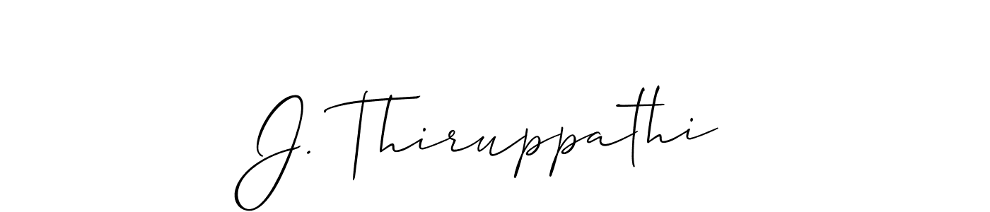 Once you've used our free online signature maker to create your best signature Allison_Script style, it's time to enjoy all of the benefits that J. Thiruppathi name signing documents. J. Thiruppathi signature style 2 images and pictures png