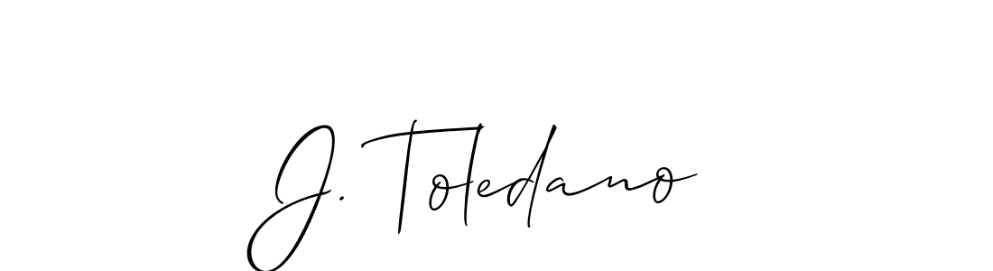 J. Toledano stylish signature style. Best Handwritten Sign (Allison_Script) for my name. Handwritten Signature Collection Ideas for my name J. Toledano. J. Toledano signature style 2 images and pictures png