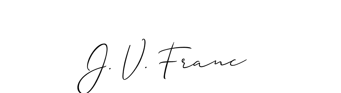 This is the best signature style for the J. V. Franc name. Also you like these signature font (Allison_Script). Mix name signature. J. V. Franc signature style 2 images and pictures png