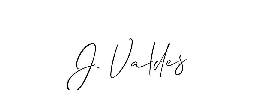 Also we have J. Valdes name is the best signature style. Create professional handwritten signature collection using Allison_Script autograph style. J. Valdes signature style 2 images and pictures png