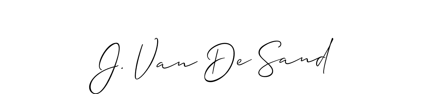 You should practise on your own different ways (Allison_Script) to write your name (J. Van De Sand) in signature. don't let someone else do it for you. J. Van De Sand signature style 2 images and pictures png