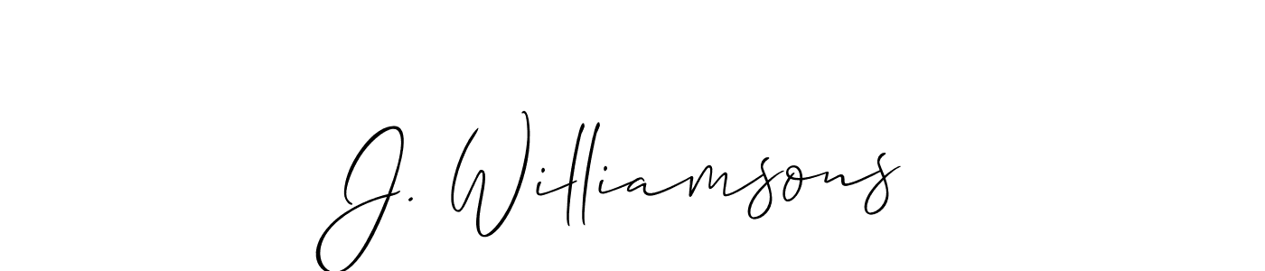 It looks lik you need a new signature style for name J. Williamsons. Design unique handwritten (Allison_Script) signature with our free signature maker in just a few clicks. J. Williamsons signature style 2 images and pictures png