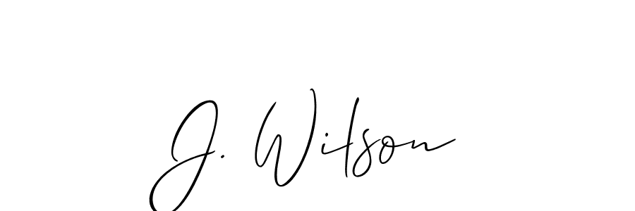 How to make J. Wilson name signature. Use Allison_Script style for creating short signs online. This is the latest handwritten sign. J. Wilson signature style 2 images and pictures png