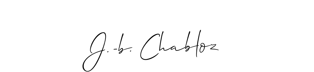 It looks lik you need a new signature style for name J.-b. Chabloz. Design unique handwritten (Allison_Script) signature with our free signature maker in just a few clicks. J.-b. Chabloz signature style 2 images and pictures png