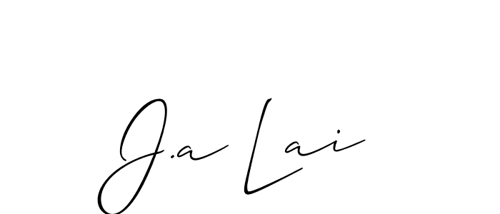 Also we have J.a Lai name is the best signature style. Create professional handwritten signature collection using Allison_Script autograph style. J.a Lai signature style 2 images and pictures png