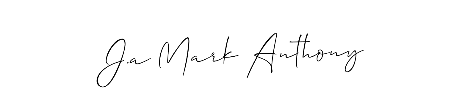 Allison_Script is a professional signature style that is perfect for those who want to add a touch of class to their signature. It is also a great choice for those who want to make their signature more unique. Get J.a Mark Anthony name to fancy signature for free. J.a Mark Anthony signature style 2 images and pictures png