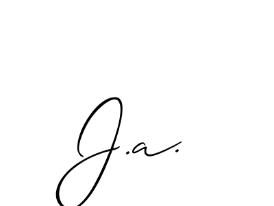 You should practise on your own different ways (Allison_Script) to write your name (J.a.) in signature. don't let someone else do it for you. J.a. signature style 2 images and pictures png